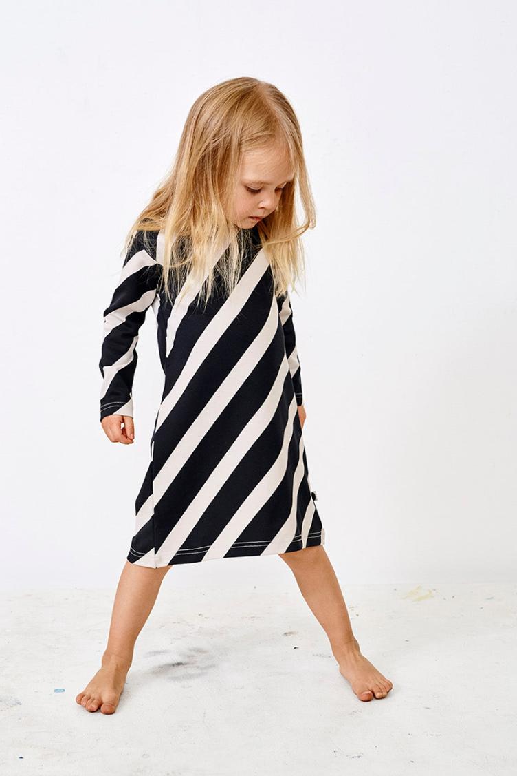 Langarm Kleid stripes