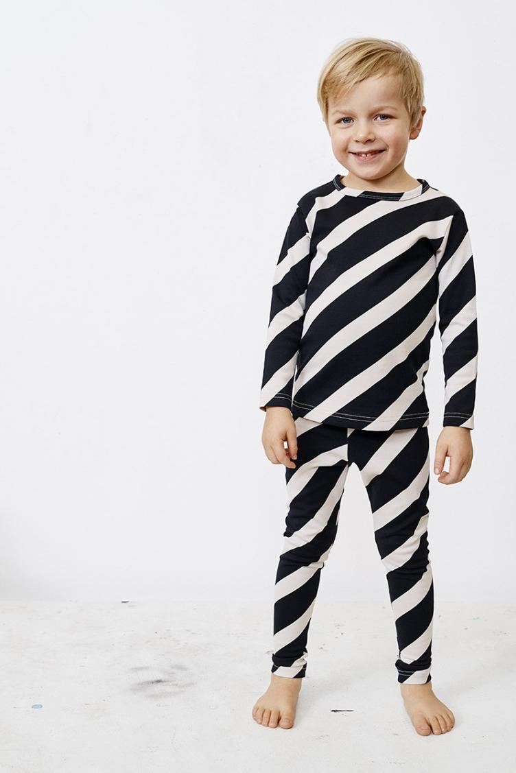 Langarm Shirt mit Leggings Stripes - 2