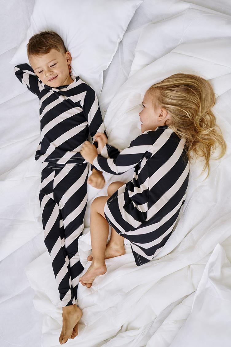 Langarm Shirt mit Leggings Stripes - 0