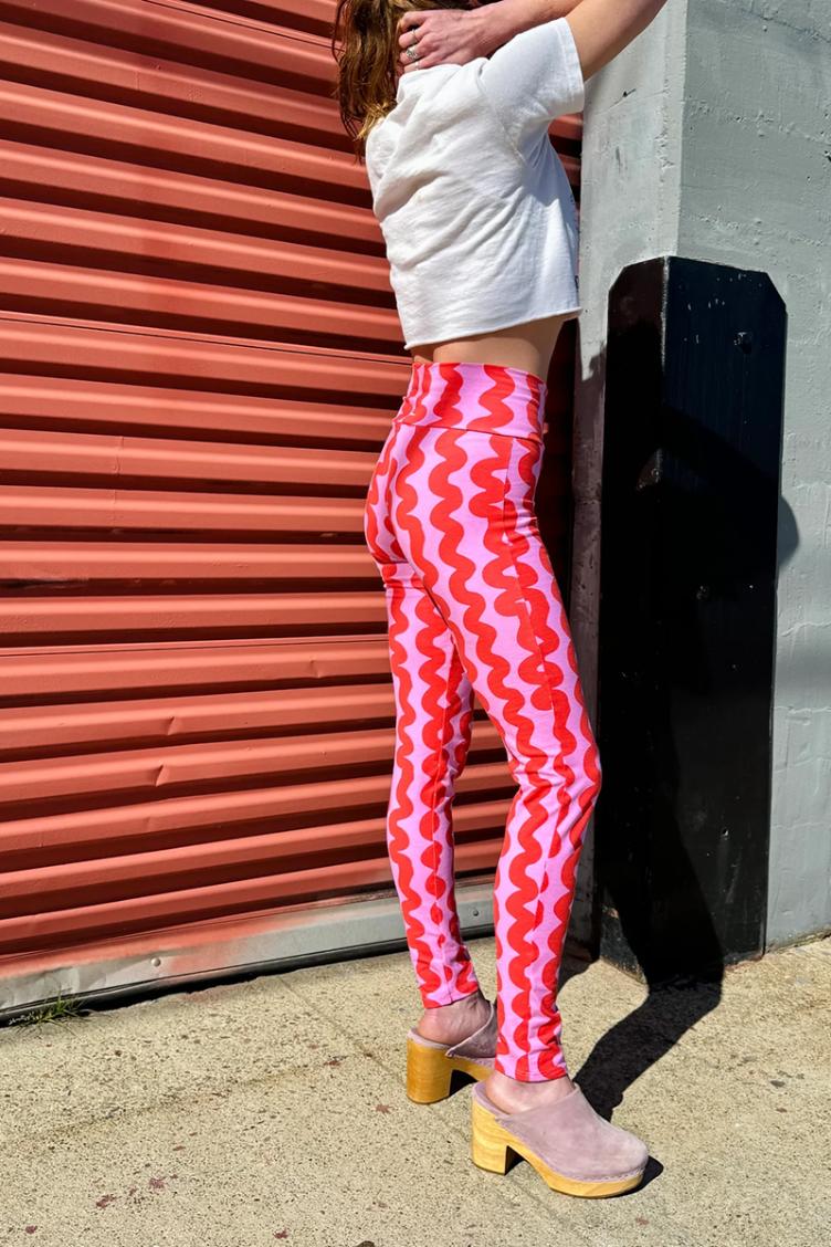 Leggings Pink Squiggle - 1