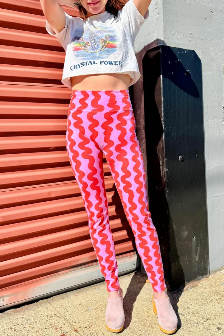 Leggings Pink Squiggle - 0