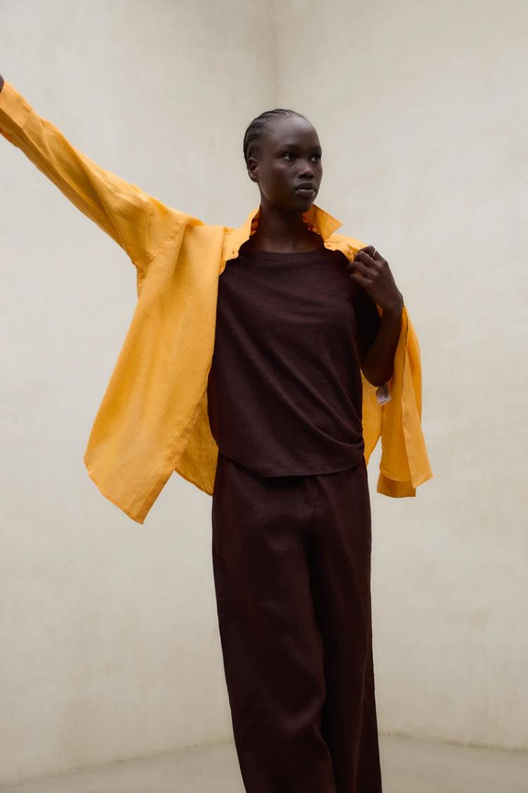 Leinenshirt Lane Cocoa - 6