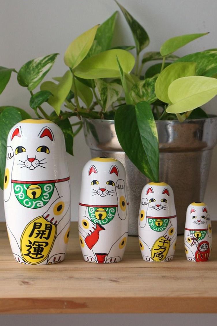 Midori Komatsu Doll Lucky Cat - 2