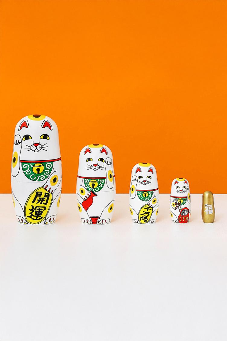 Midori Komatsu Doll Lucky Cat - 6