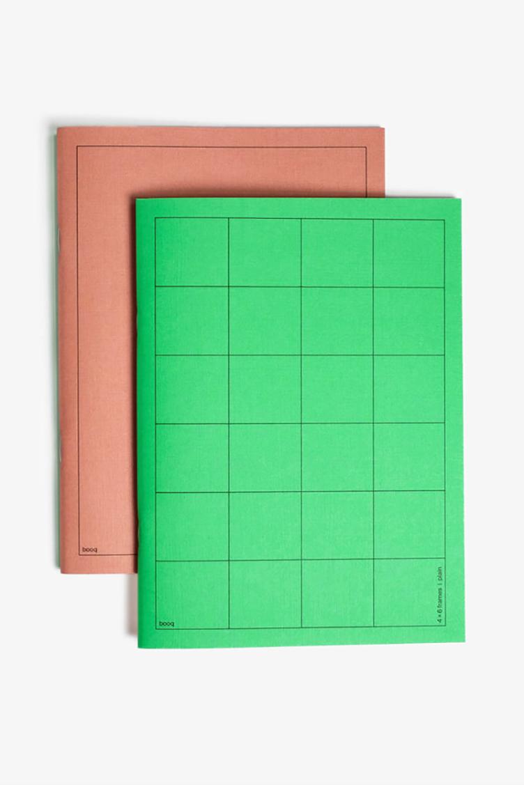 Notizbuch booq green/brown