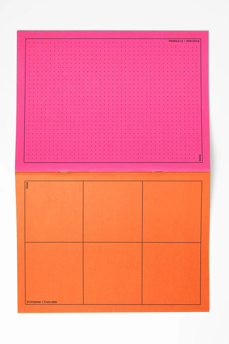 Notizbuch booq orange/pink - 0