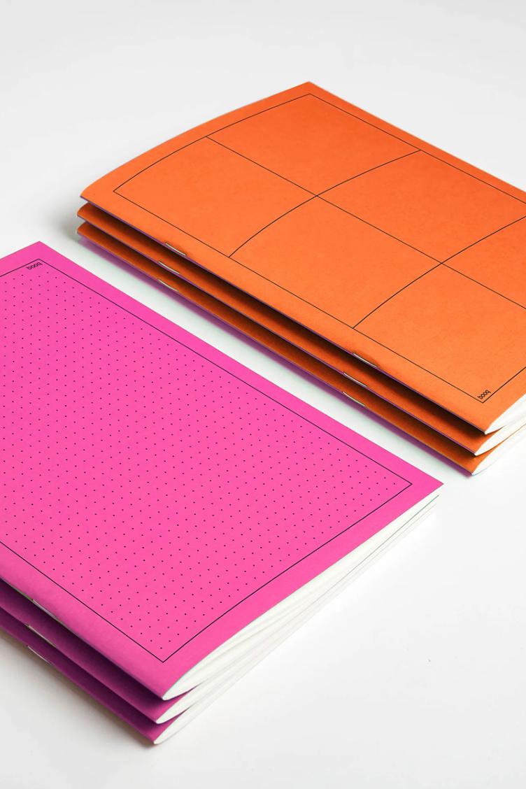 Notizbuch booq orange/pink - 1