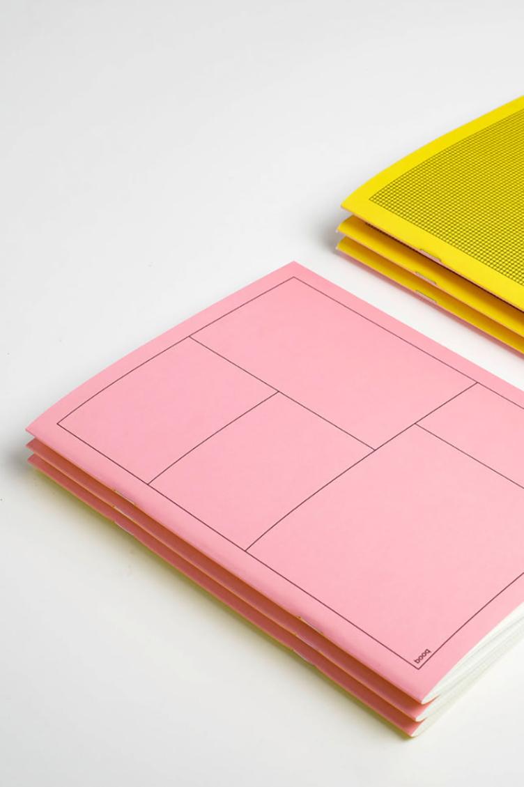 Notizbuch booq pink/yellow - 0