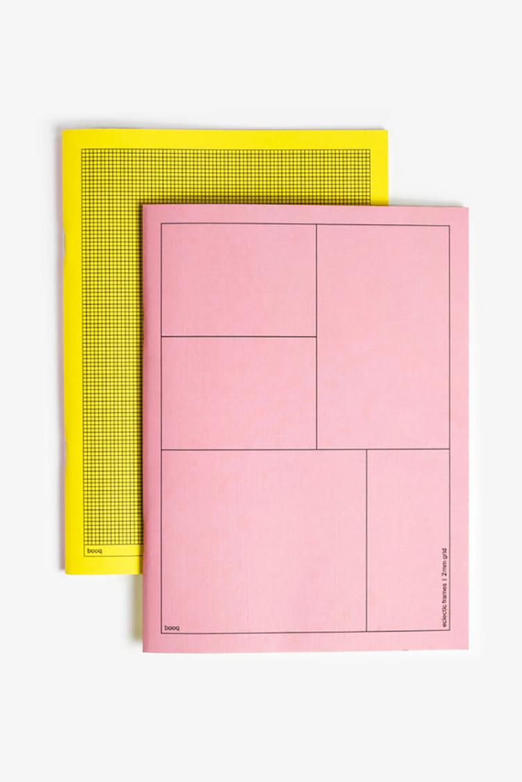Notizbuch booq pink/yellow