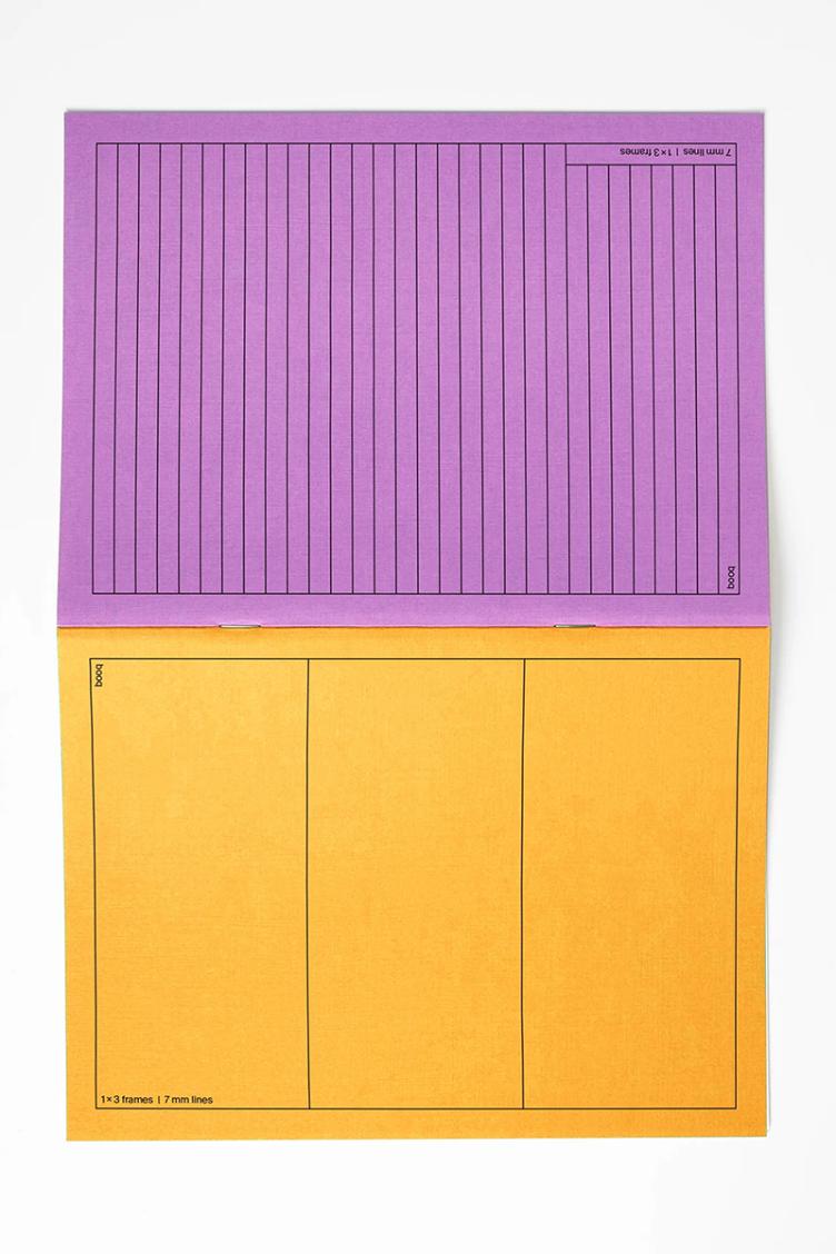 Notizbuch booq yellow/purple - 0