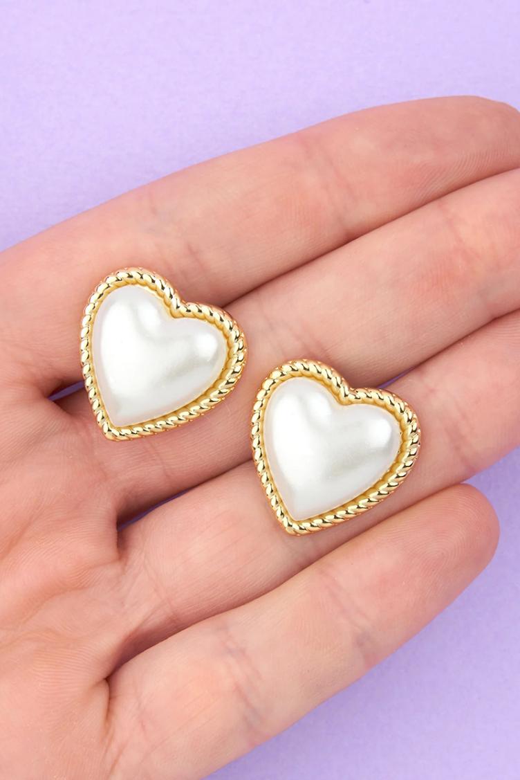 Ohrstecker Herz Perlmutt - 0