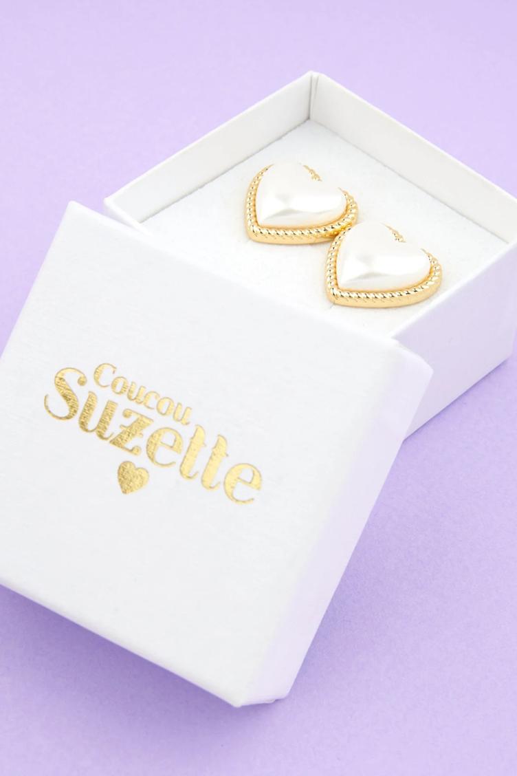 Ohrstecker Herz Perlmutt - 4