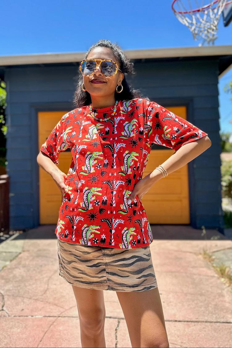 Oversize Tee Crocodilo