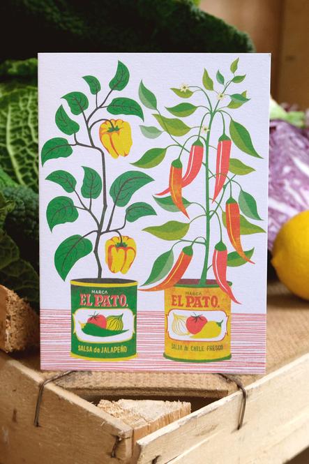 Postkarte Chilli Peppers
