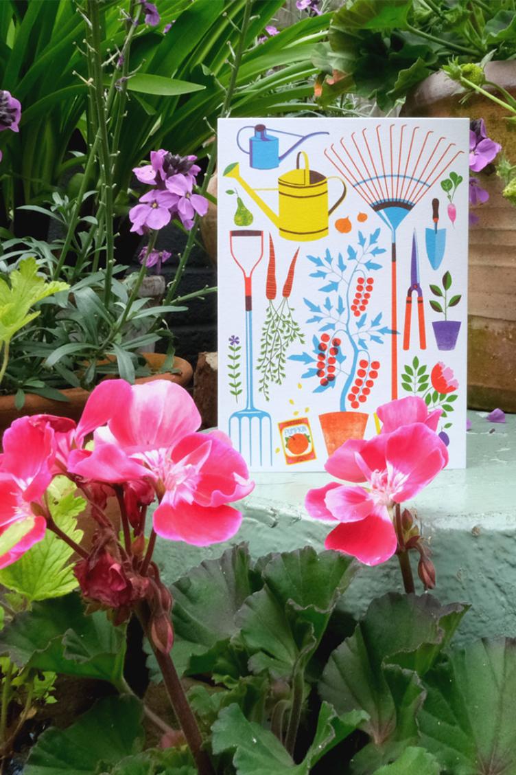 Postkarte Garden Tools