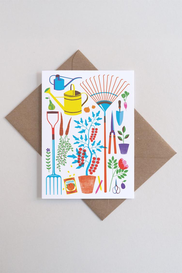 Postkarte Garden Tools - 0