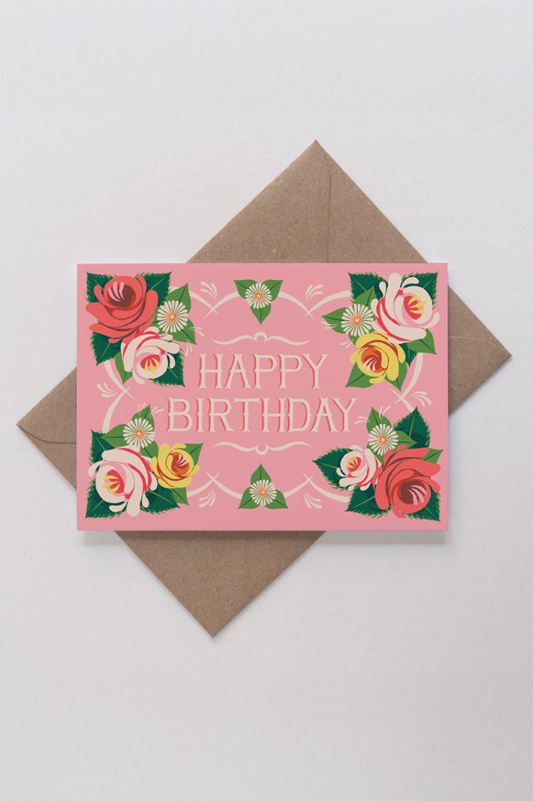 Postkarte Happy Birthday - 0