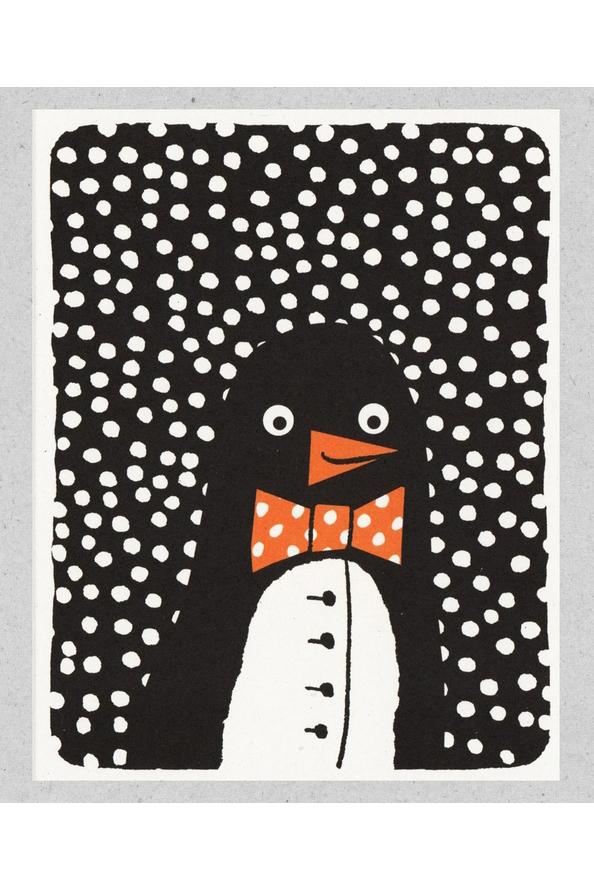 Postkarte Pinguin