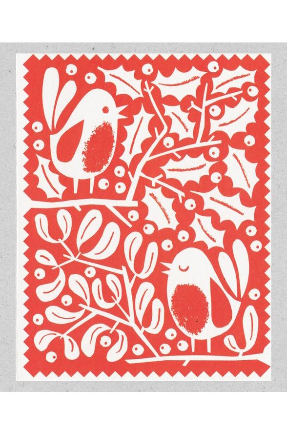 Postkarte Robin Christmas