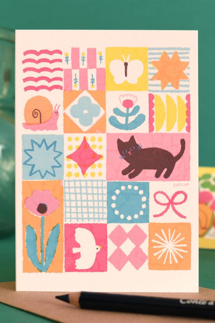Postkarte Sweet Tiles