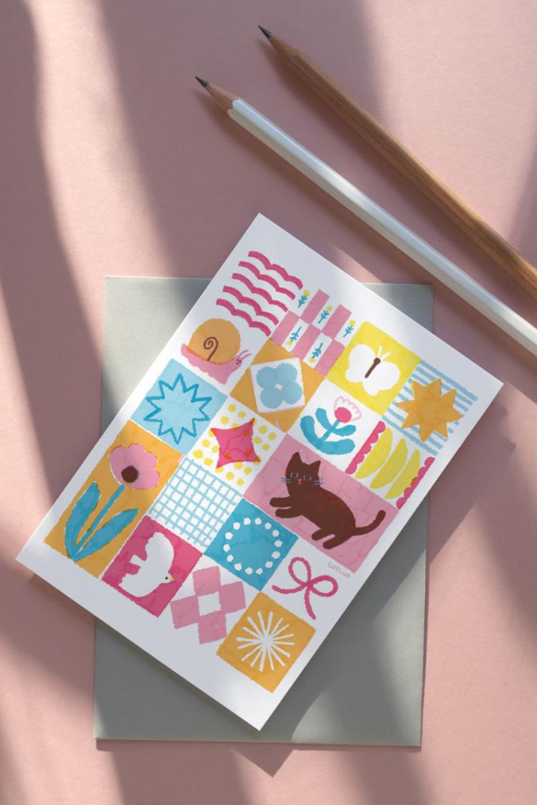 Postkarte Sweet Tiles - 0