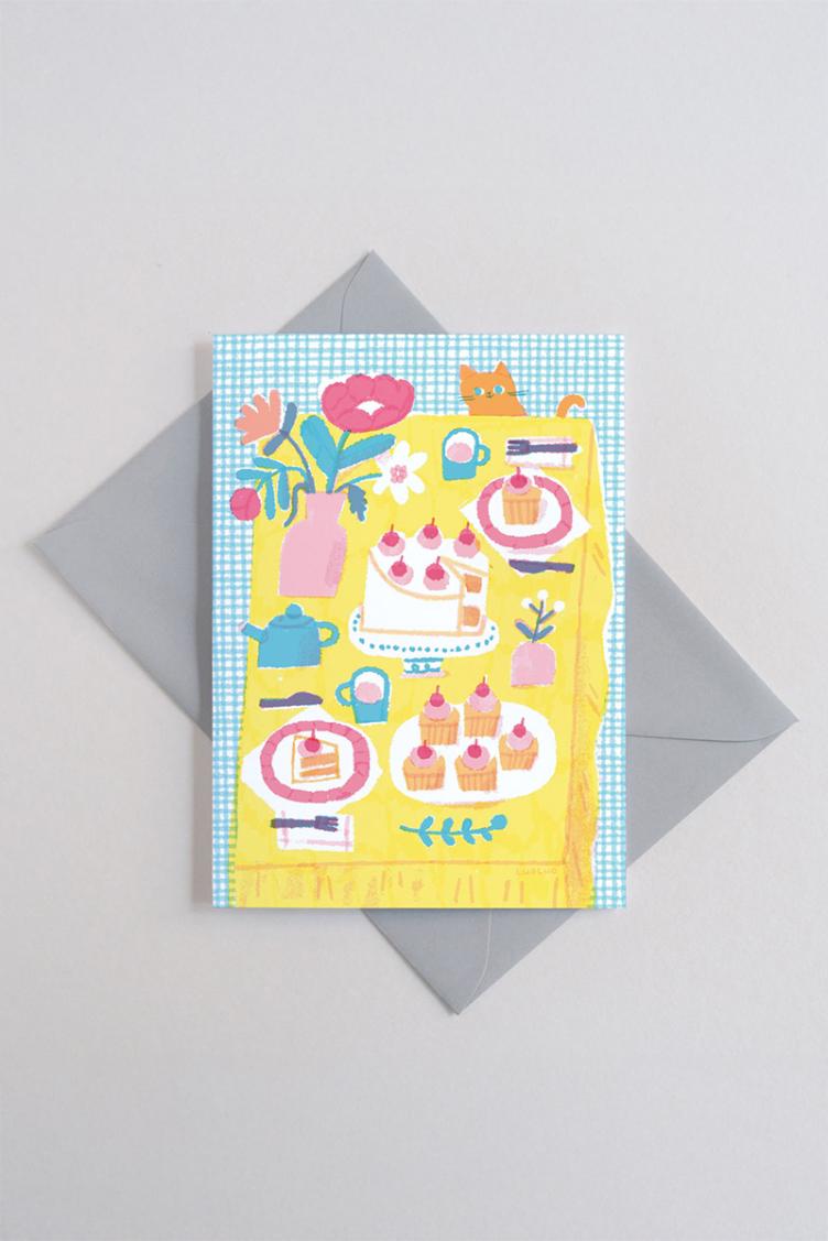 Postkarte Tea Party - 0