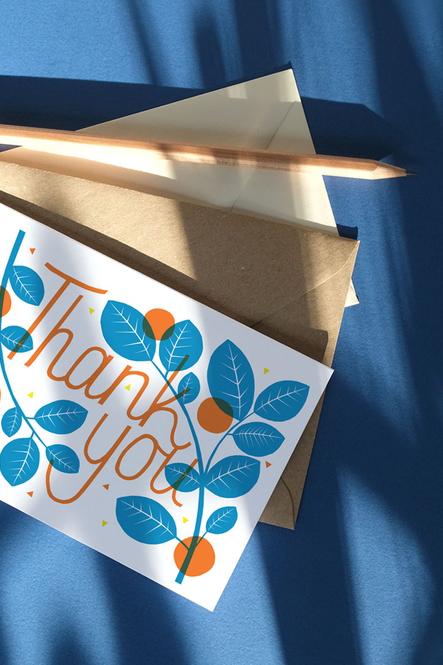 Postkarte Thank You