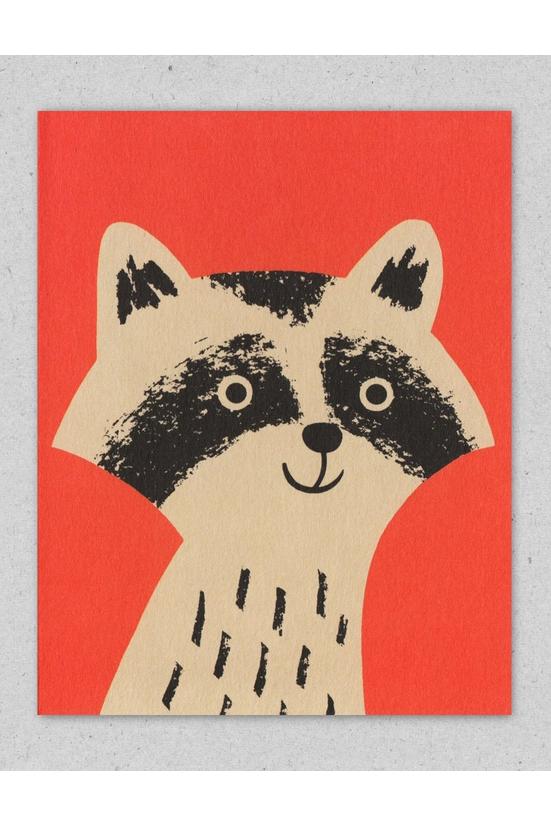 Postkarte Waschbär