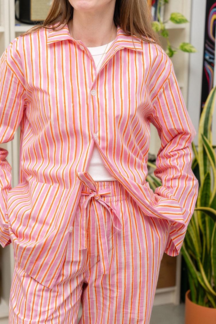 Pyjama Set Rayitas lilac