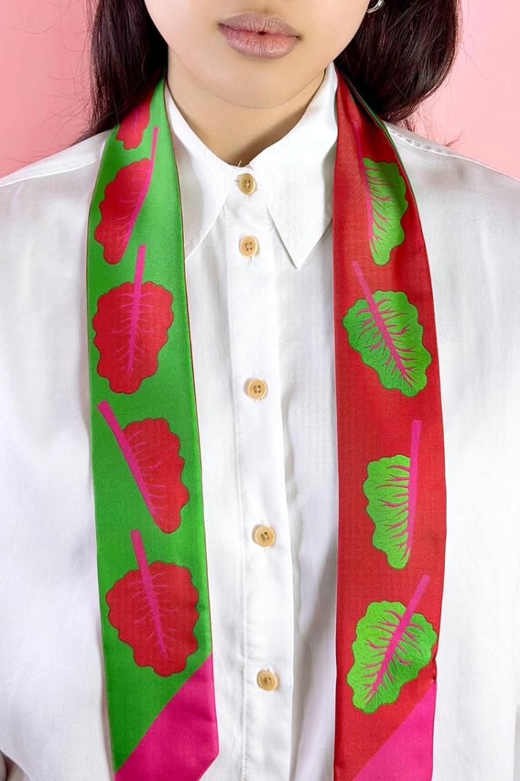 Seidenschleife Mangold