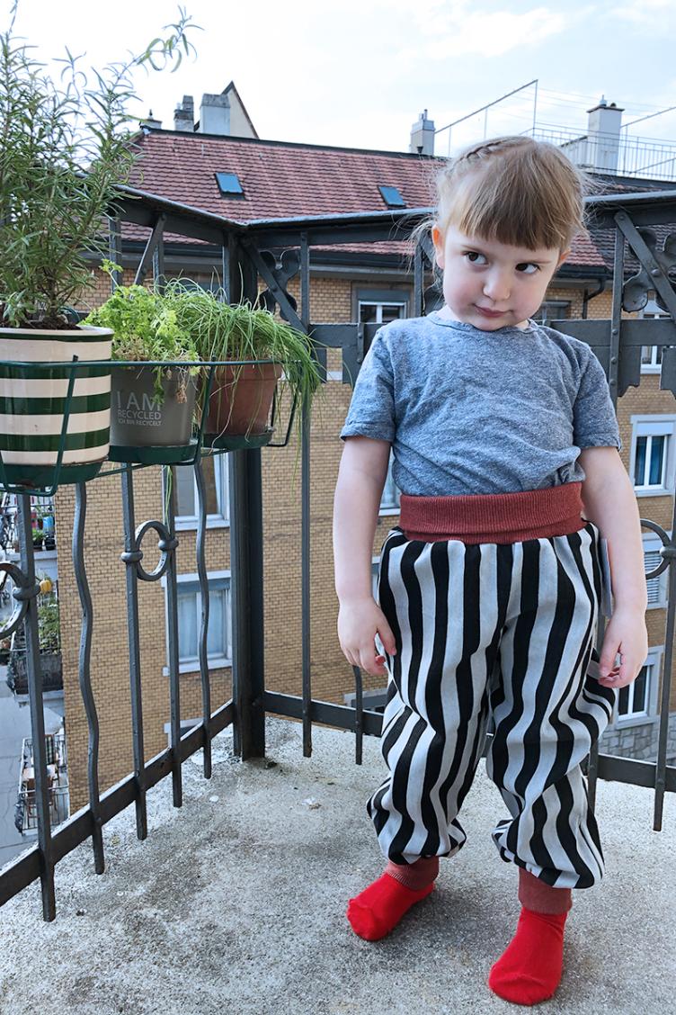 Streifenhose breit - 0