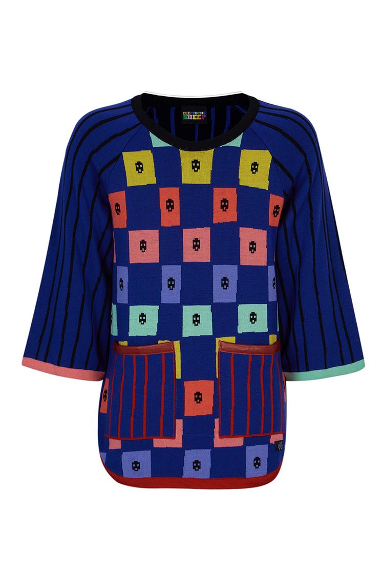 Strickpullover in Blau - 0