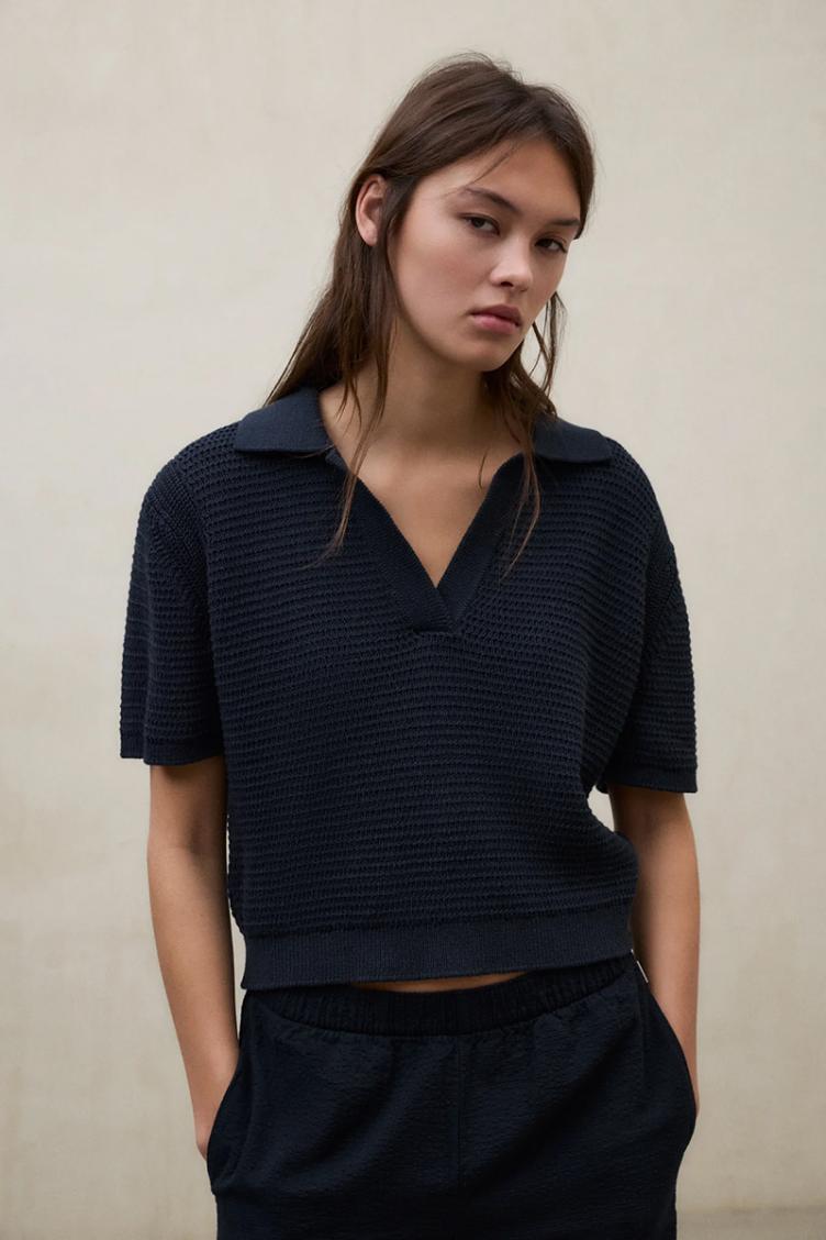 Strickshirt Anna nachtblau