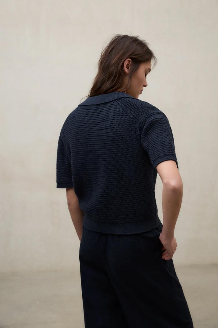 Strickshirt Anna nachtblau - 0