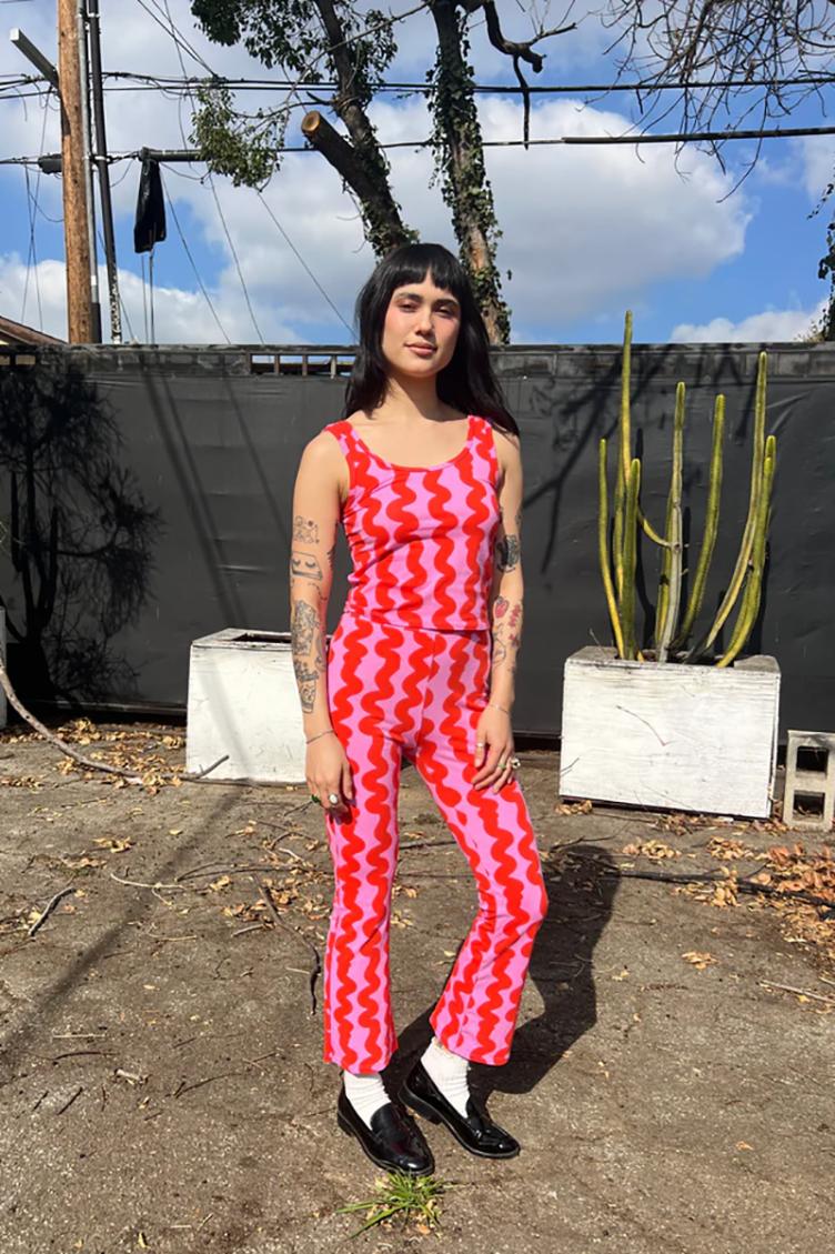 Tank Top Pink Squiggle - 2