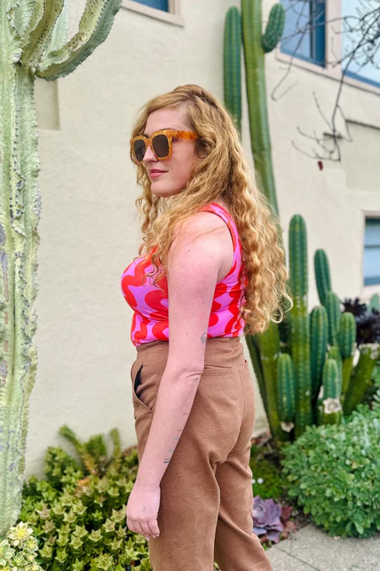 Tank Top Pink Squiggle - 0