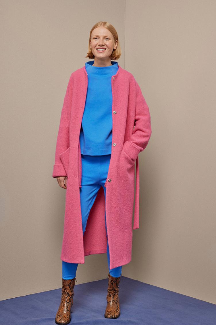 Wollmantel Flow Pink
